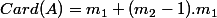 Card (A)=m_1+(m_2-1).m_1 